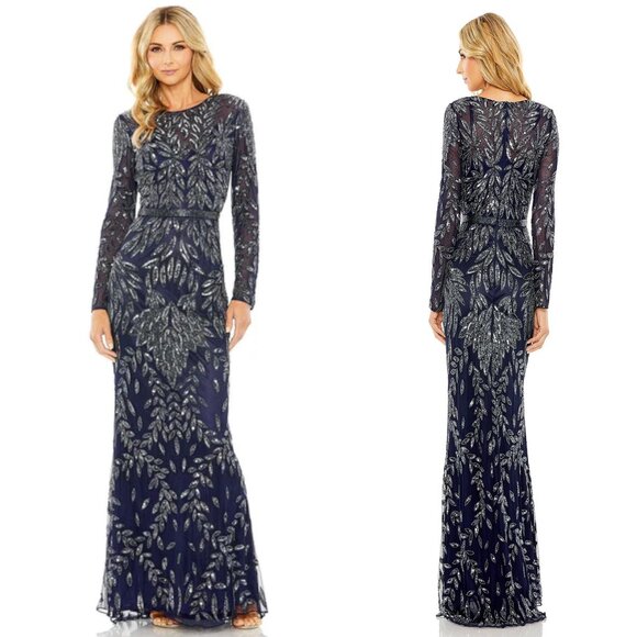 Mac Duggal Dresses & Skirts - Mac Duggal 6023 Foliage Beaded Sheath Evening Gown
